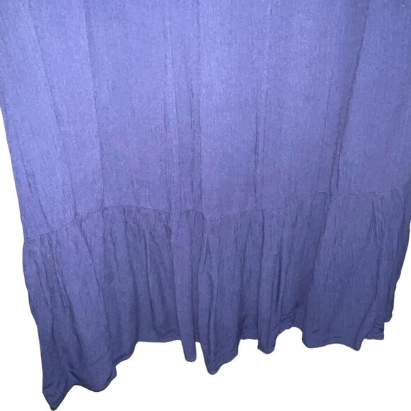 NEW! Luxology Dress Navy Blue Crepe Cold Shoulder Embroidered Dress Women's  18 - Picture 4 of 10